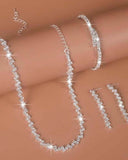 Luxury Wavy Necklace 3 Pieces jewellery Set