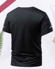 1pc Men's Quick-Dry Gradient 3D Print Short Sleeve T-Shirt