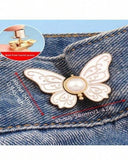 2 Pairs of Butterfly Waist Cincher Jeans Buttons for Adjustment