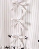 Girls White 2-Piece Bow Shirt & Floral Pants Set