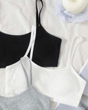 3pcs Tween Girls’ Comfortable Padded Bras – Black, White & Grey Set