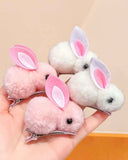 10 Pcs Soft Cute Rabbit Hair Clips