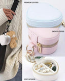 Portable Heart-Shaped Jewelry Storage Box With Keychain
