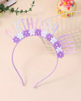 Girls Flower Decor Birthday Headband