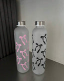 1000ml Bow Print Matte Water Bottle