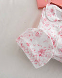 Newborn 4pc White & Pink Floral Starter Set