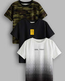 Tween Boy Bundle of 3 Modern Graphic T-Shirts