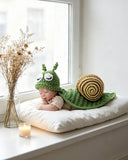 Newborn Handmade Crochet snail outfit for Photography