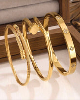 Set of 3 Premium Zirconia Bangle Bracelets