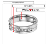 Custom Silver Premium Quality Inner and Outer Engraved Couple Rings
