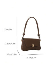 Women Casual Chocolate Brown Flap Bag