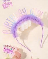 Girls Glitter Birthday Girl Headband