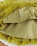 2pc Baby Girls Fruit Embroidered Sleeveless Knit Top & Mesh Tutu Skirt Set