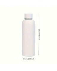 500ml Beige Rose Floral Insulated Stainless Steel Water Bottle