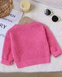 Baby Girl Floral Embroidered “Baby” Sweater