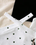 4pc Baby Girl Summer Outfit Set – B&W Tank Tops
