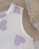 Baby Girl Purple Heart Outfit Set