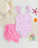 Baby Girls’ Bow Print One-Piece Swimsuit