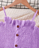 Tween Girls Purple Spaghetti Strap Jumpsuit