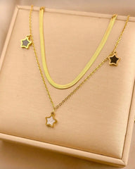 Double Layered Star Shaped Necklace