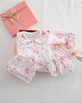 Newborn 4pc White & Pink Floral Starter Set