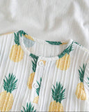 Baby Boy cute Pineapple Print 2PC Summer Set – Half Sleeve T-Shirt & Shorts