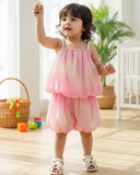 Baby Girl Korean Style 2pcs Outfit – Sling Top & Shorts Summer Set
