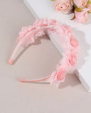 1pc Solid Color Floral Children Headbands