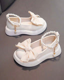 Premium White Girls Pearl Princess Sandals