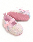 Infant Girl Shoes | Cute Lace Flower Decor Princess Shoes