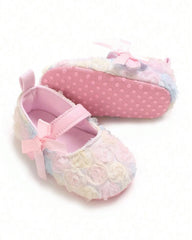 Infant Girl Shoes | Cute Lace Flower Decor Princess Shoes
