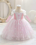 Girls Frozen Elsa Dress (Blue and Pink)