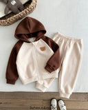 Baby Boy Beige & Brown Bear Print Winter 2-Piece Set