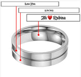 Custom Silver Premium Quality Inner and Outer Engraved Couple Rings