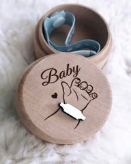 Wooden Baby Birth Bracelet Keepsake Box – Elegant Baby Shower Gift | Newborn Memory Storage Box