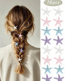 8/16 Pcs Starfish Hair Clips