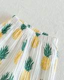 Baby Boy cute Pineapple Print 2PC Summer Set – Half Sleeve T-Shirt & Shorts