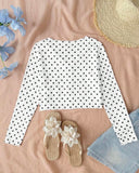 Tween Girls Polka Dot Knit Cardigan