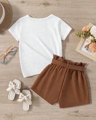 Nana’s girl Printed Short Sleeve T-Shirt And Shorts