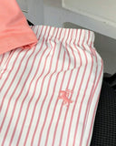 Infant Girls Pink Summer T-Shirt & Striped Pants