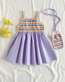 Purple Floral Cami Dress with Matching Crossbody Bag