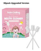 30pcs Disposable Newborn Baby Oral Care Cleaners – Individually Wrapped Gum-Free Gauze Wavy Brush