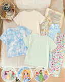 3pc Young Girls Princess Print T-Shirt & Leggings Set