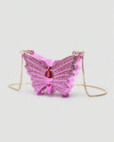 🦋 Mini Metallic Rhinestone Butterfly Clutch Bag