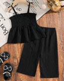 Girls’ Woven Camisole Top & Shorts Outfit (7 Colours)