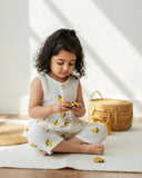 Baby Girls Lemon Print Camisole & Pants Set – Chiffon Ruffle Hem 2pcs Summer Outfit