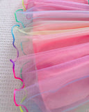 Young Girls Unicorn Cap Sleeve Gradient Princess Dress