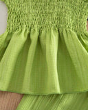 Girls’ Woven Camisole Top & Shorts Outfit (7 Colours)