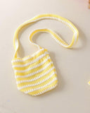 Baby Girl Pineapple Striped Camisole & Shorts Set with Matching Bag