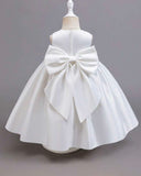White Rose Bow Princess Dress
